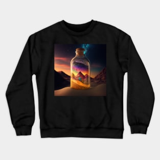 Glass bottle, mountain view Crewneck Sweatshirt
